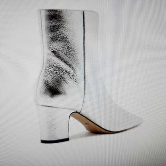 Arezzo Silver " Jemma" Block Booties. Leather. NIB. Size: Various - Picture 3 of 13